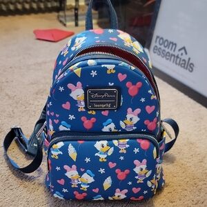 Loungefly Disney Parks Blue and Pink Backpack